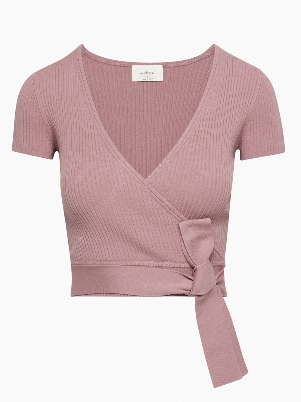 Wilfred Short Sleeve Ribbed Top All Tied Up